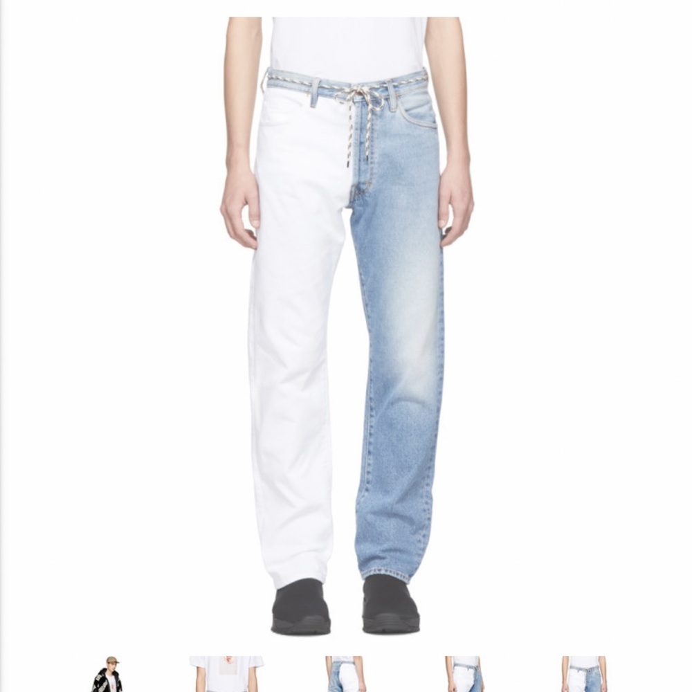 Aries Blue & White Pascal Lilly Jeans